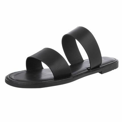 Damen Flache Sandalen - black Gr. 40