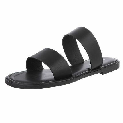 Damen Flache Sandalen - black Gr. 41