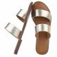 Damen Flache Sandalen - gold