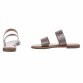 Damen Flache Sandalen - pewter