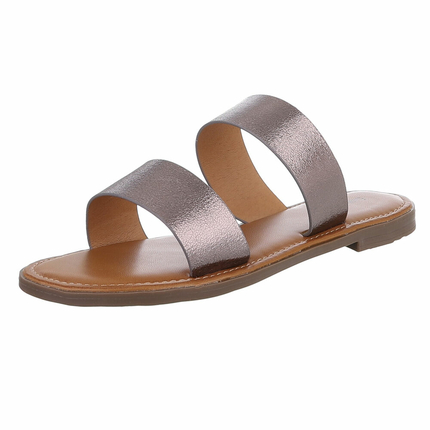 Damen Flache Sandalen - pewter - 12 Paar