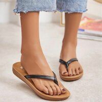 Damen Flache Sandalen - black