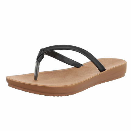 Damen Flache Sandalen - black Gr. 38