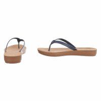 Damen Flache Sandalen - dkblue