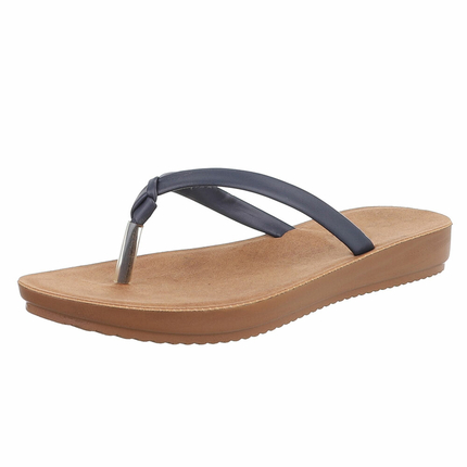 Damen Flache Sandalen - dkblue Gr. 37