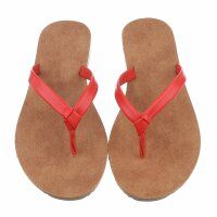 Damen Flache Sandalen - red