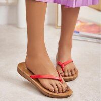 Damen Flache Sandalen - red