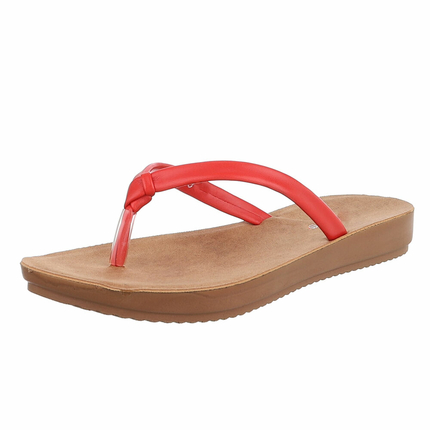 Damen Flache Sandalen - red Gr. 36