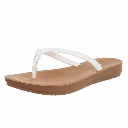 Damen Flache Sandalen - white Gr. 38