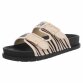 Damen Pantoletten - beigezebra - 12 Paar