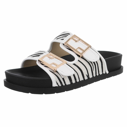 Damen Pantoletten - whitezebra Gr. 40