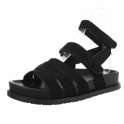Damen Keilsandaletten - black Gr. 36