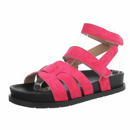 Damen Keilsandaletten - fushia Gr. 39