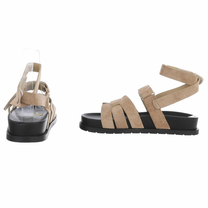 Damen Keilsandaletten - khaki
