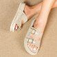 Damen Pantoletten - beige