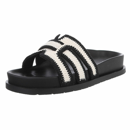 Damen Pantoletten - black - 12 Paar