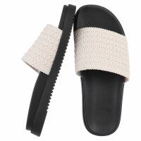 Damen Pantoletten - beige