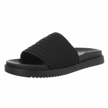 Damen Pantoletten - black - 12 Paar