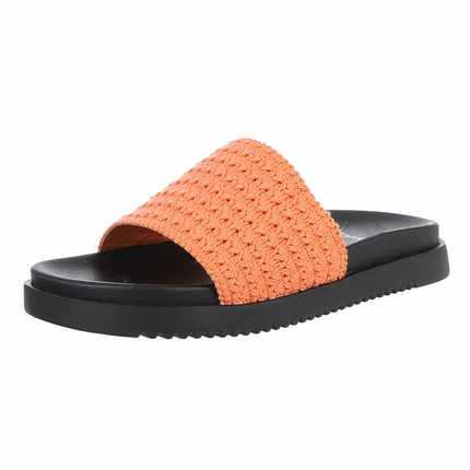 Damen Pantoletten - orange - 12 Paar