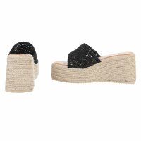 Damen Keilsandaletten - black