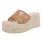 Damen Keilsandaletten - khaki - 12 Paar