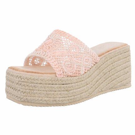 Damen Keilsandaletten - pink Gr. 37