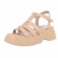 Damen Keilsandaletten - beige