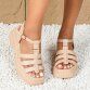 Damen Keilsandaletten - beige