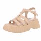 Damen Keilsandaletten - beige Gr. 39