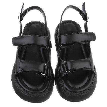 Damen Keilsandaletten - black