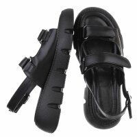 Damen Keilsandaletten - black
