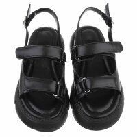 Damen Keilsandaletten - black