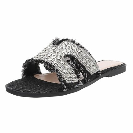 Damen Flache Sandalen - black Gr. 38