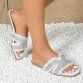 Damen Flache Sandalen - white