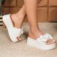 Damen Pantoletten - beige