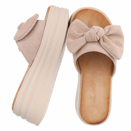 Damen Pantoletten - khaki