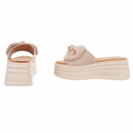 Damen Pantoletten - khaki