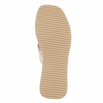 Damen Keilsandaletten - beige