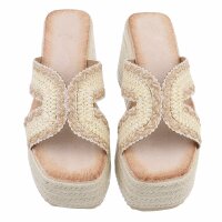 Damen Keilsandaletten - beige