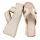 Damen Keilsandaletten - beige