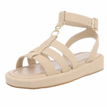 Damen Keilsandaletten - apricot Gr. 37