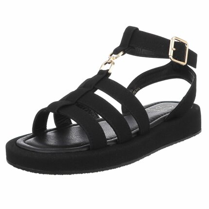 Damen Keilsandaletten - black Gr. 36