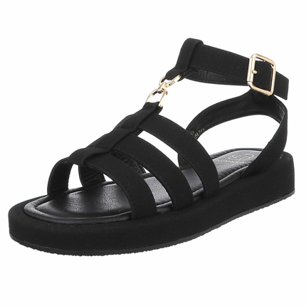 Damen Keilsandaletten - black Gr. 38
