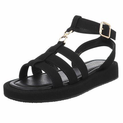 Damen Keilsandaletten - black Gr. 39