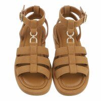Damen Keilsandaletten - camel