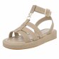 Damen Keilsandaletten - khaki - 12 Paar
