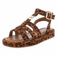 Damen Keilsandaletten - leopard