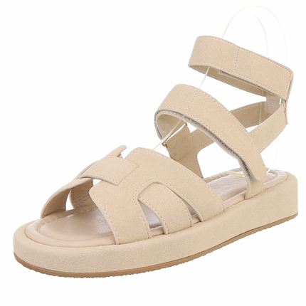 Damen Keilsandaletten - apricot Gr. 39