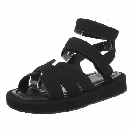 Damen Keilsandaletten - black Gr. 36