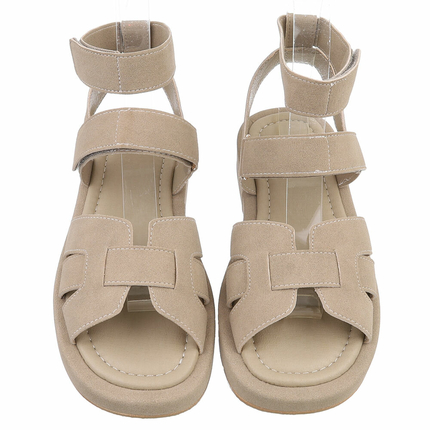 Damen Keilsandaletten - khaki